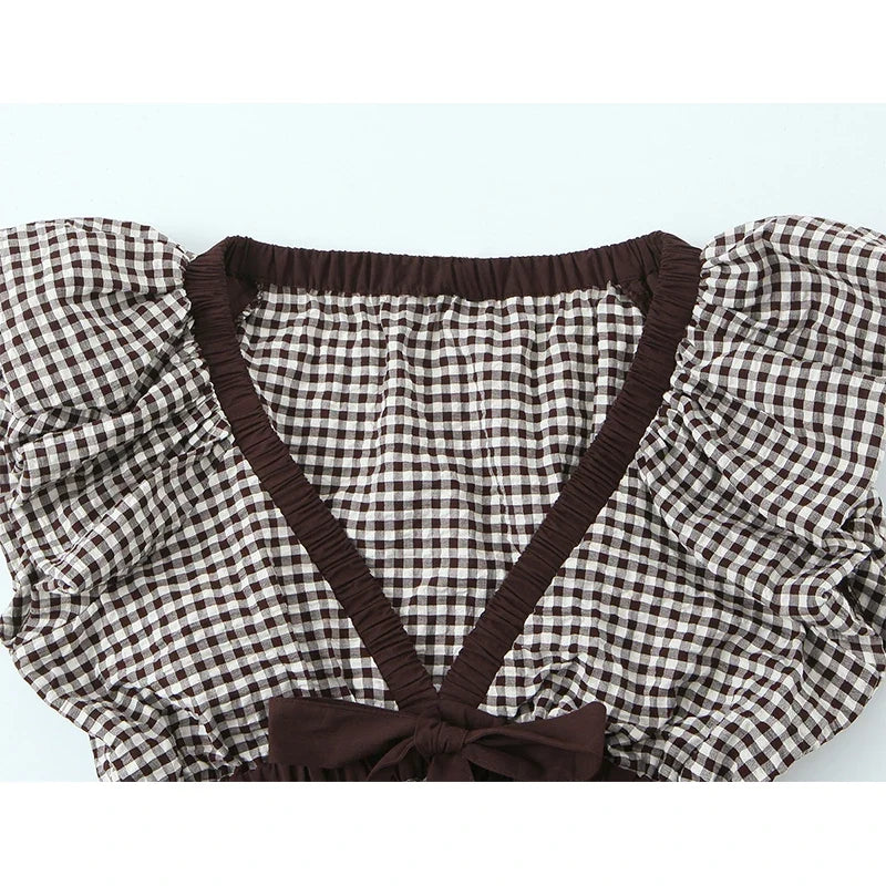SARA PLAID BLOUSE