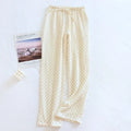 100% Cotton Gauze Women Pajamas Polka Dot Print Sleepwear 2025 Spring Female 2 Piece Set Nightwear Lady Pyjamas Loungewear