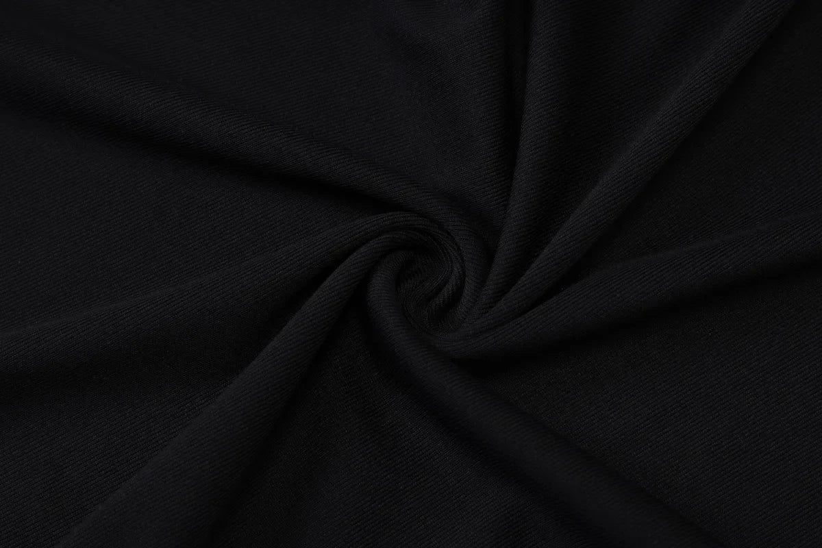 Cryptographic Round Neck Short Sleeve Sexy Bodycon Long Dress Summer Outfits for Women Casual Split Black Dresses Solid Clothes