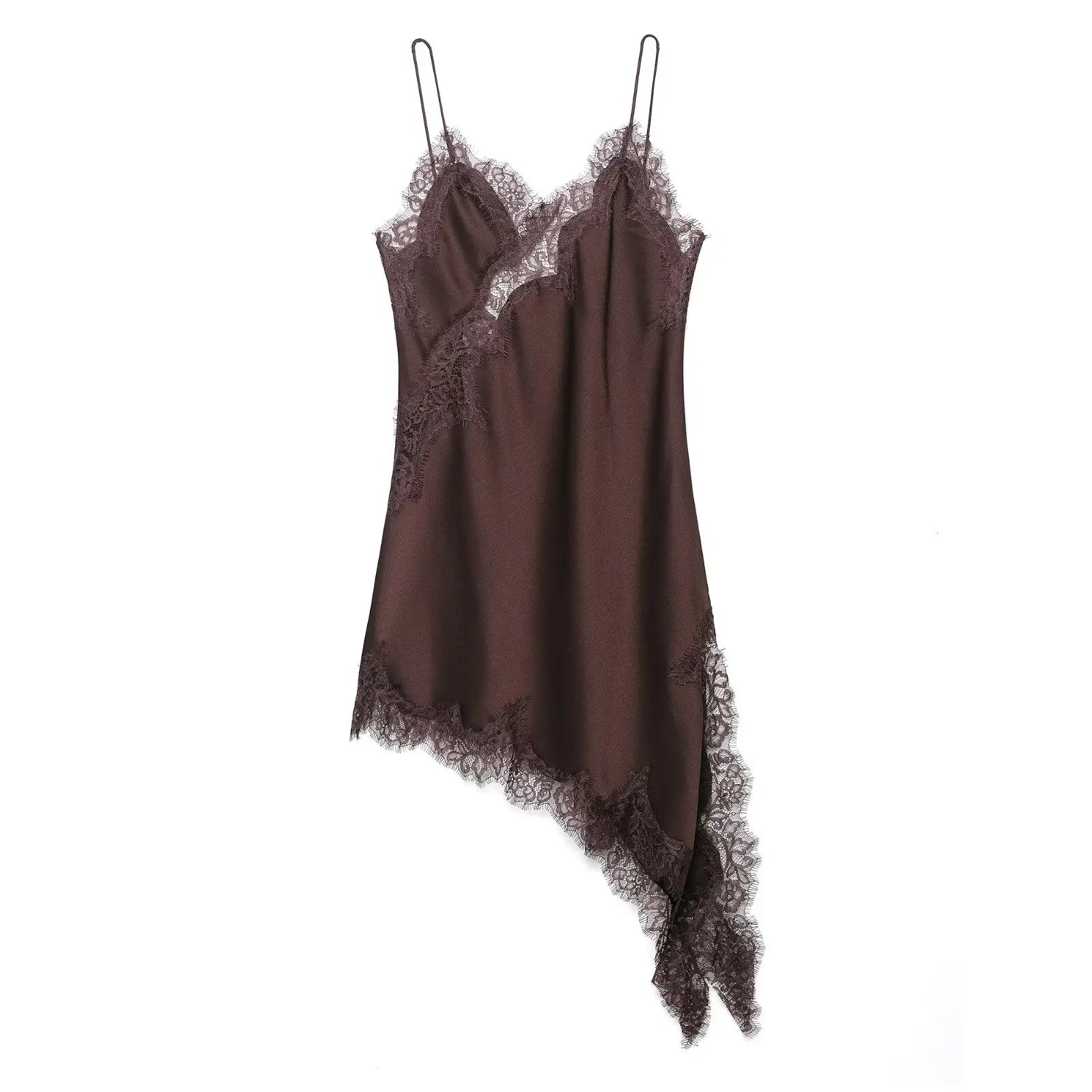 AMAIA LACE SATIN DRESS