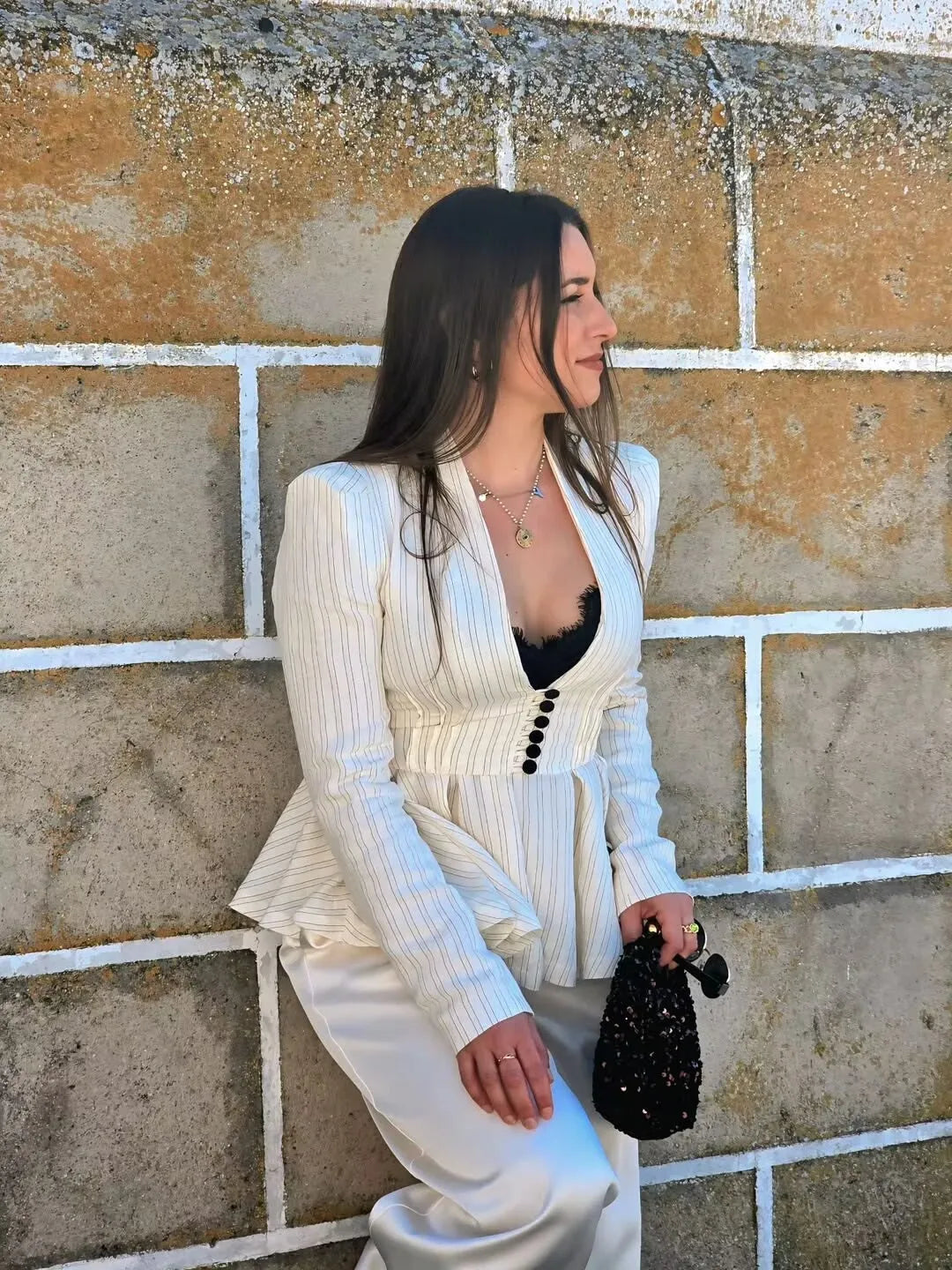 LENNI STRIPED BLAZER