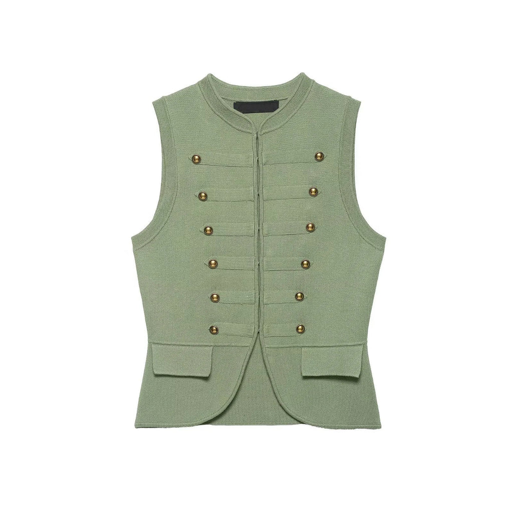 IRENA MILITARY VEST BLOUSE
