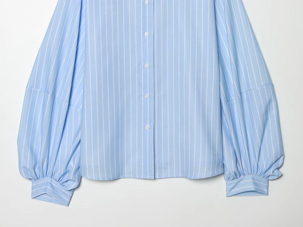 MIRELI PUFF SLEEVE STRIPED SHIRT