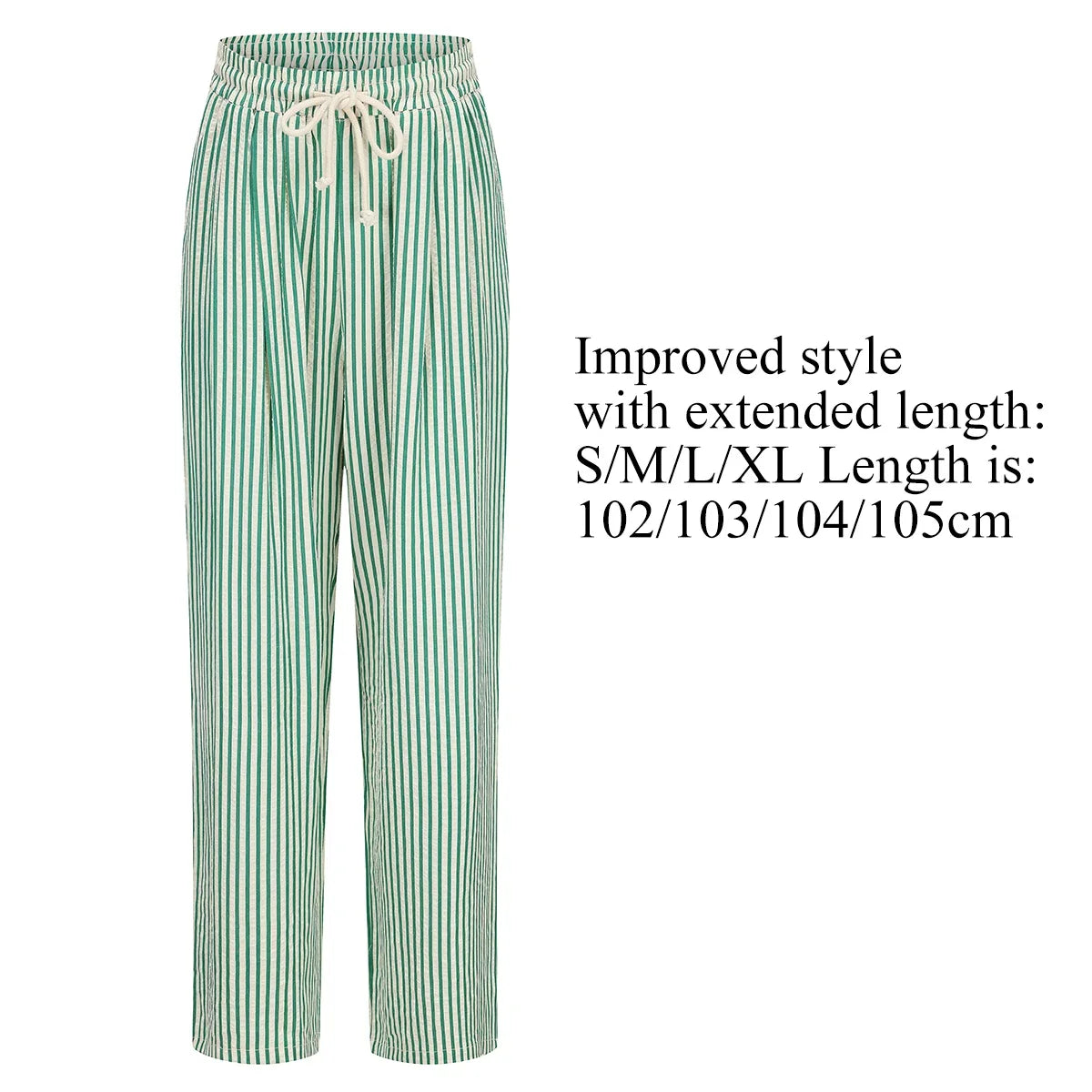 Striped Pants For Women In Summer Loose Slim Casual Wide Leg Straight Leg Long Pants