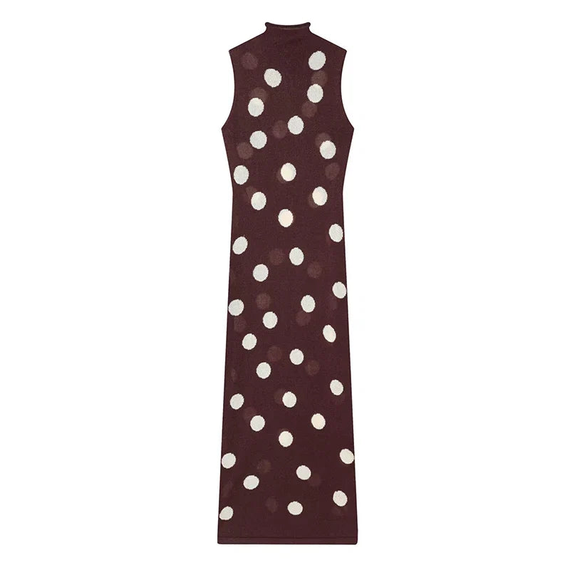 LENA POLKA DOT MAXI DRESS
