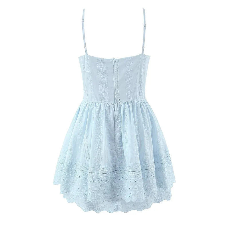ELLIS EMBROIDERY MINI DRESS