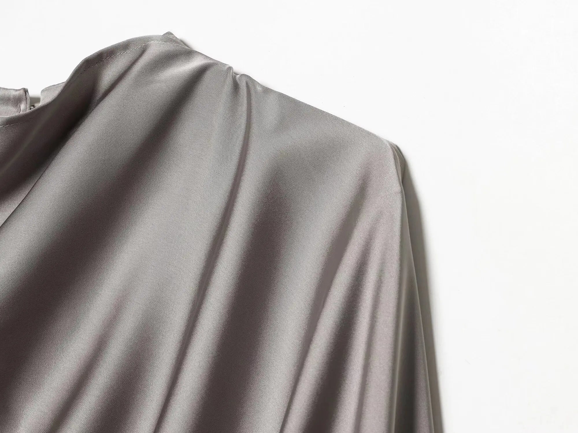 YENKYE New 2026 Women Shawl Design Satin Blouse Long Sleeve Spring High Street Elegant Tops