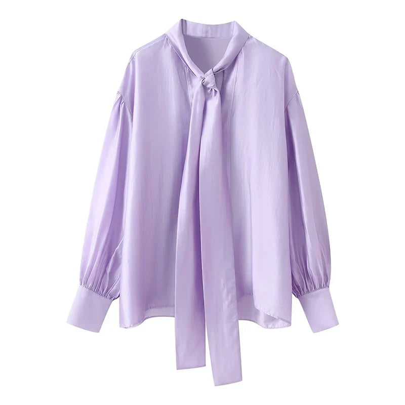 PAREA TIE BOW BLOUSE
