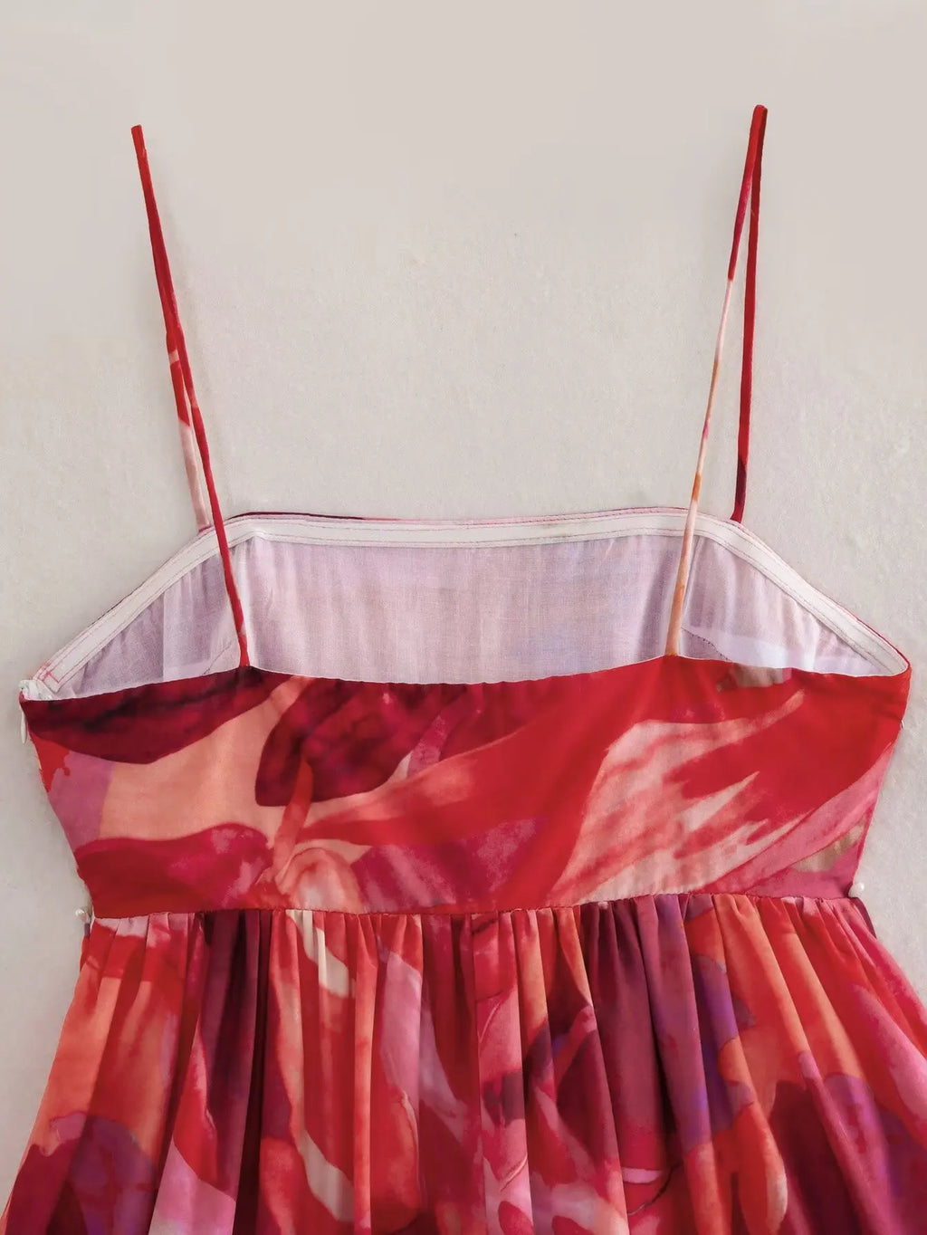 2023 Holiday Tie-dye Flower Print Slash Collar Ruched Chest Mini Sling Dress Sexy Low Back Backless Robe BOHO Summer Vestido