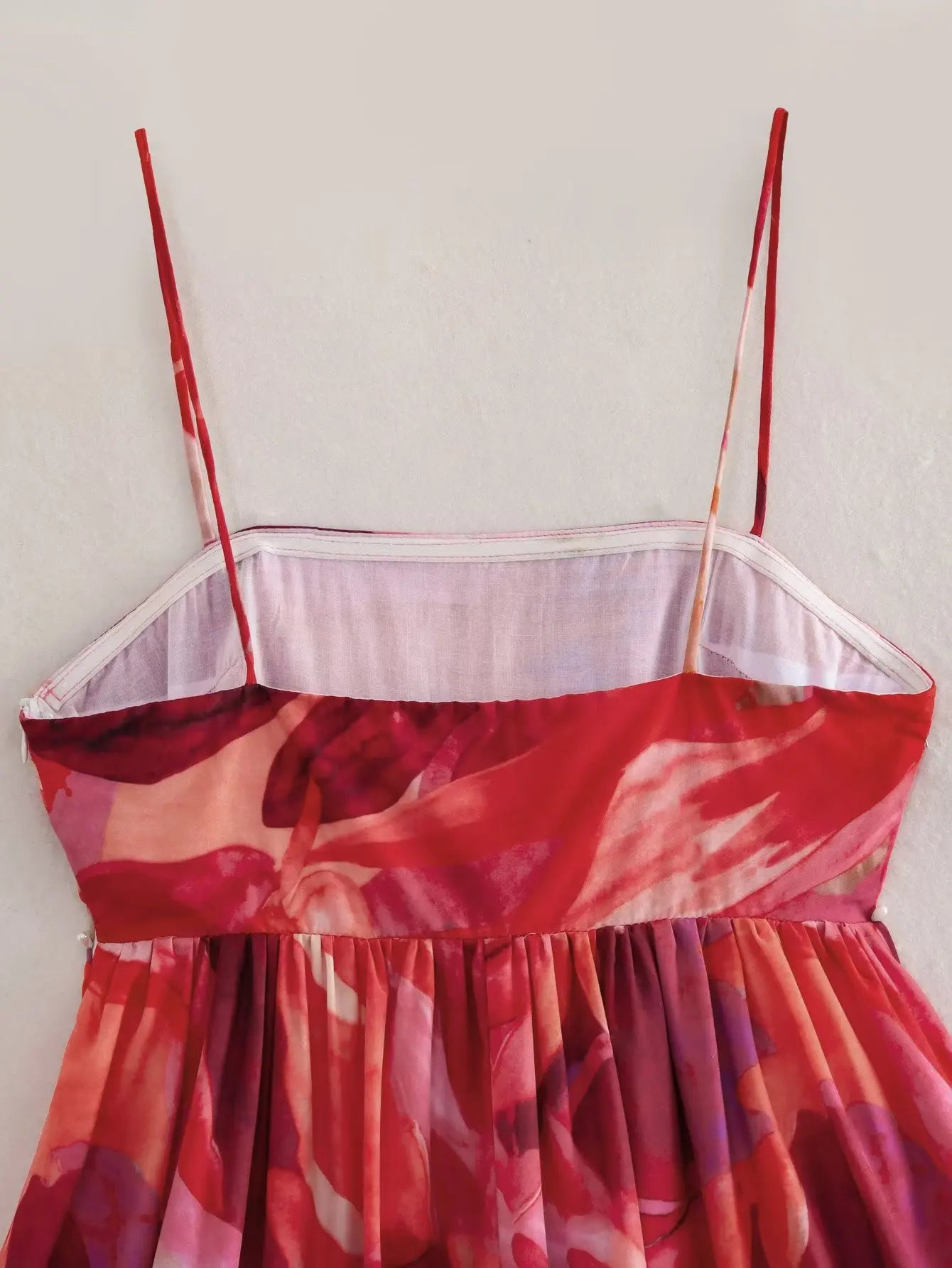 2023 Holiday Tie-dye Flower Print Slash Collar Ruched Chest Mini Sling Dress Sexy Low Back Backless Robe BOHO Summer Vestido