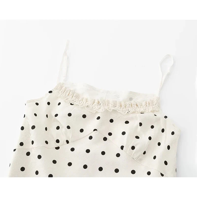 ADELISIA POLKA DOT RUFFLE DRESS