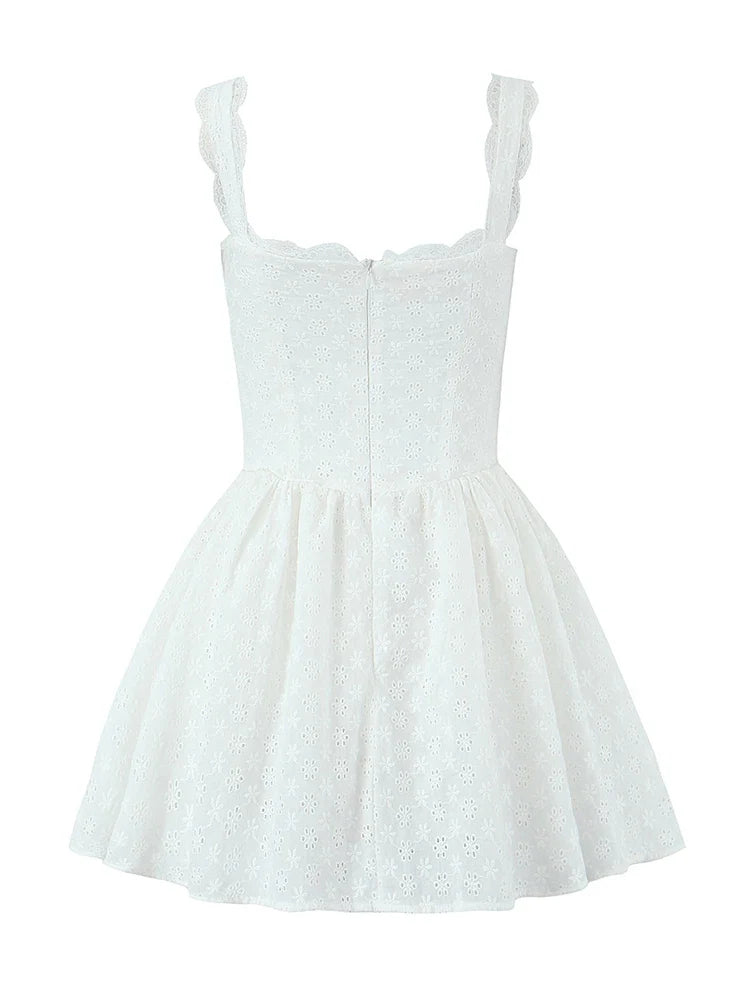 2024 Women Summer Vintage Solid Button Mini Dress Fashion V-Neck Sleeveless Backless Female Party Casual Chic Dresses Vestidos
