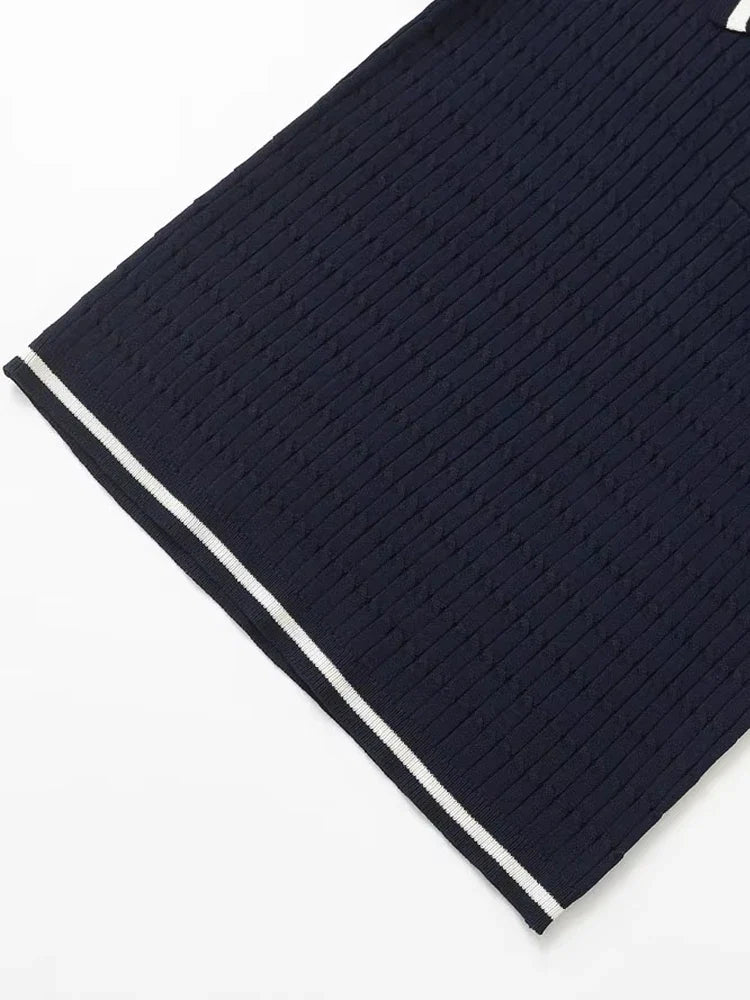 HALLIE KNIT POLO T-SHIRT
