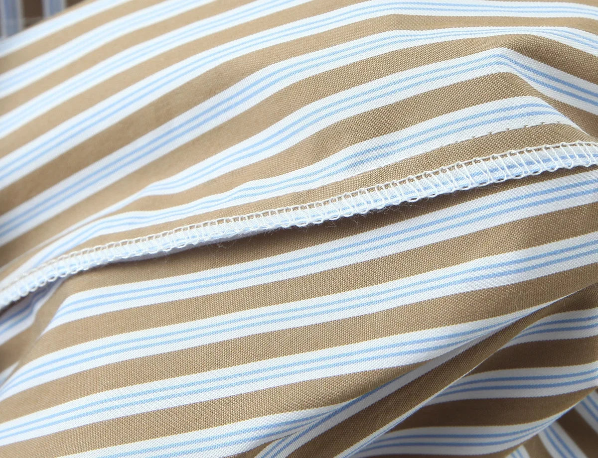 YENKYE Europe And America Striped Wide Leg Pants Women Vintage Elastic High Waist Casual Summer Trousers Female pantalones