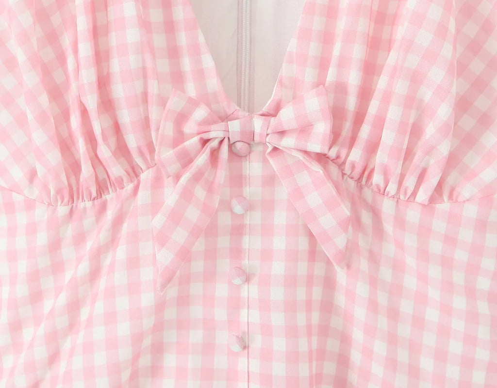 AISHA PLAID MINI DRESS