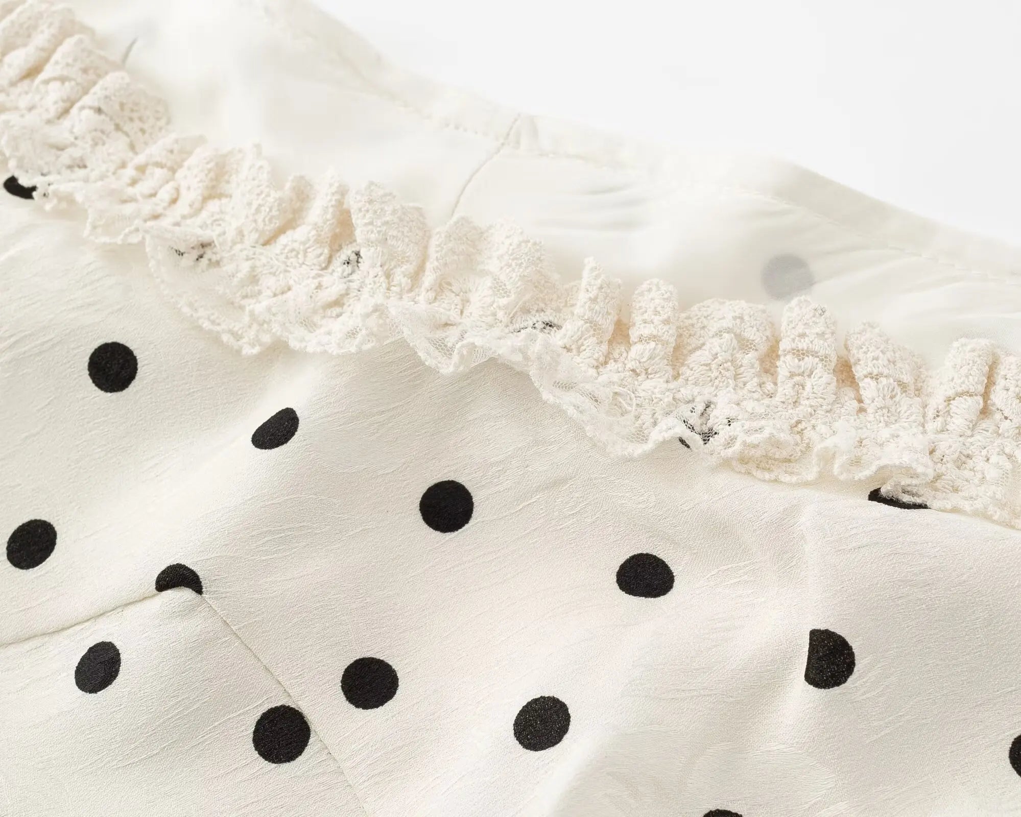 ADELISIA POLKA DOT RUFFLE DRESS