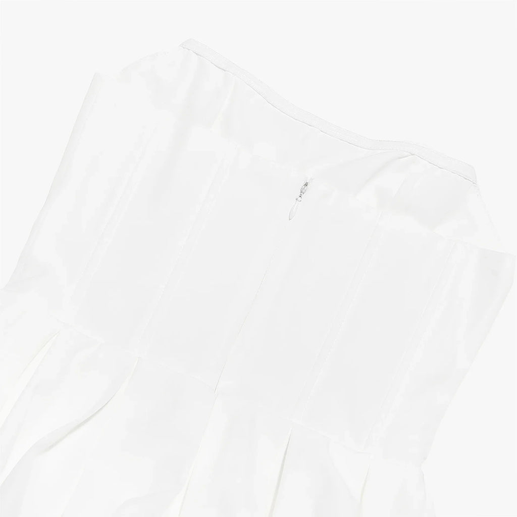 Suninheart Summer Vestidos De Fiesta 2024 New in Elegant Strapless Flare Dress White Sexy Corset Dress Night Party Dresses Women