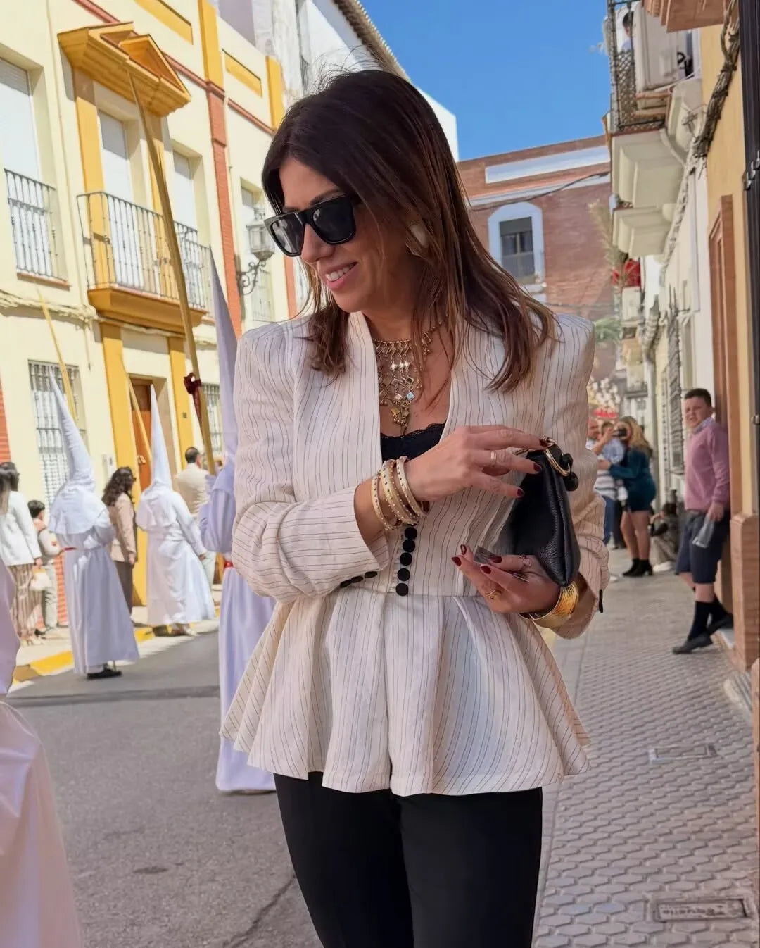 LENNI STRIPED BLAZER