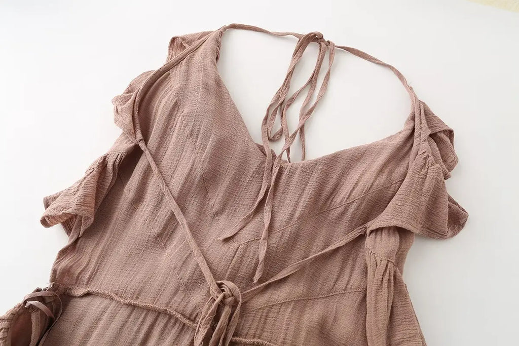 ZONARI RUFFLE MINI DRESS