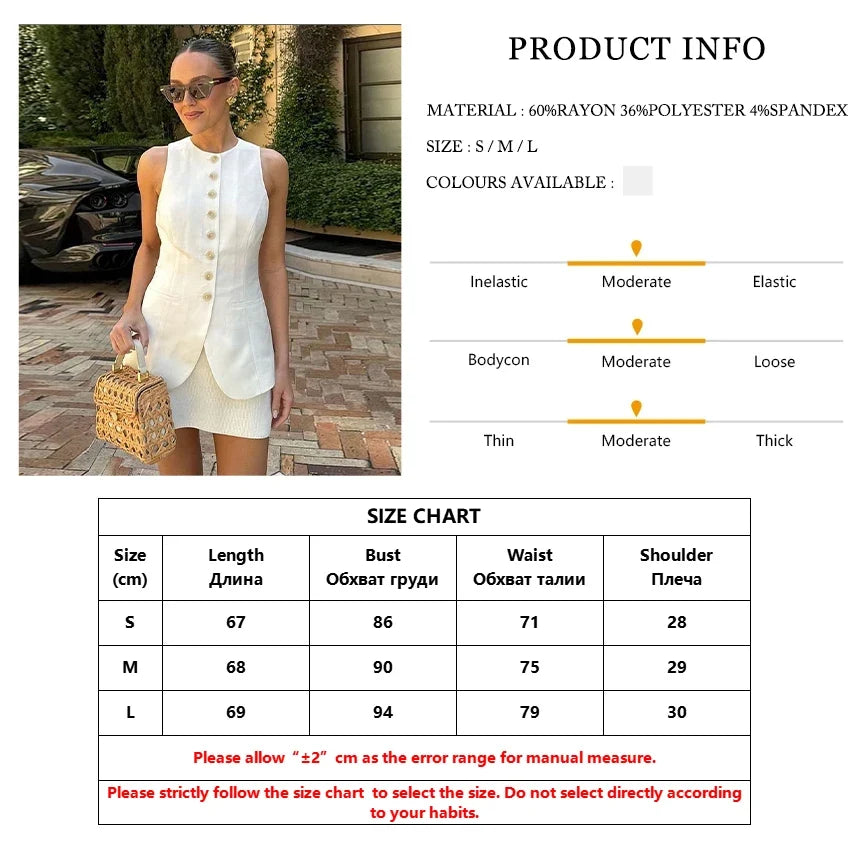 Clacive Fashion Slim White Office Top Women Summer O-Neck Sleeveless Tank Top Elegant Classic Solid Tops Female Clothing 2024