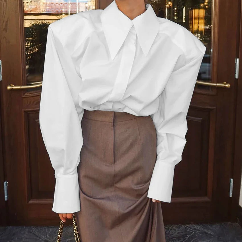 EMI WHITE PUFF SLEEVE SHIRT
