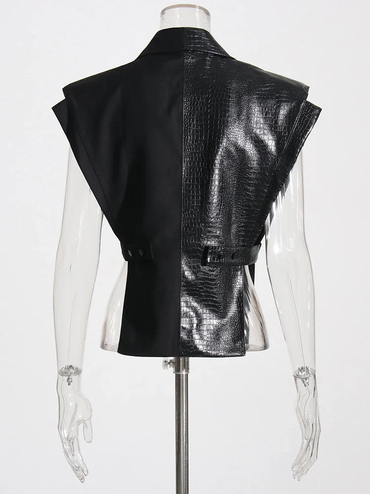 JADE LEATHER WAISTCOAT
