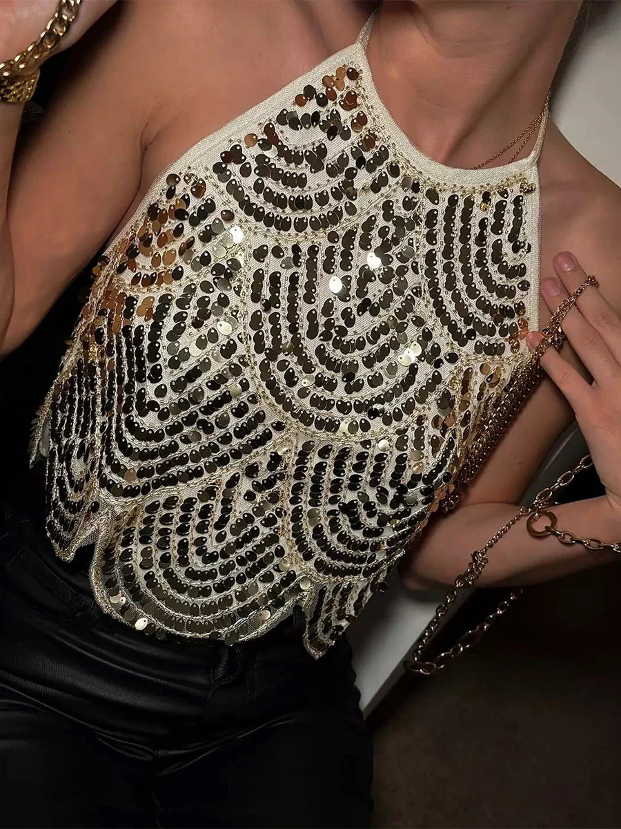 RIVIERA SEQUIN TOP