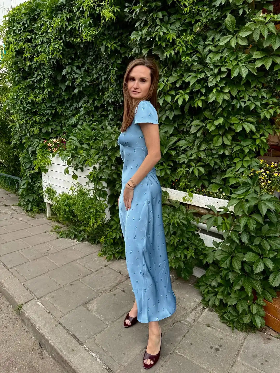Tuularose Floral Print Long Dress Women's Sexy V Neck Short Sleeve High Waist Dress Female Fashion Casual Vacation Slim Dresses