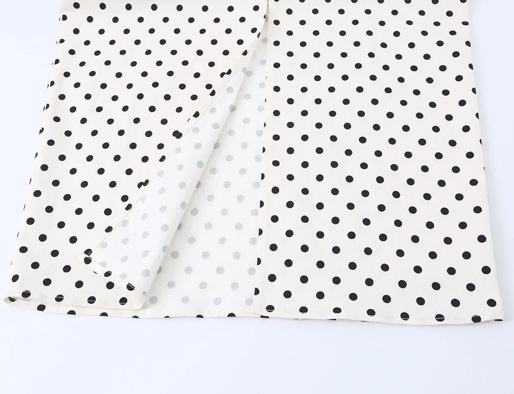 VOILA POLKA DOT MIDI DRESS