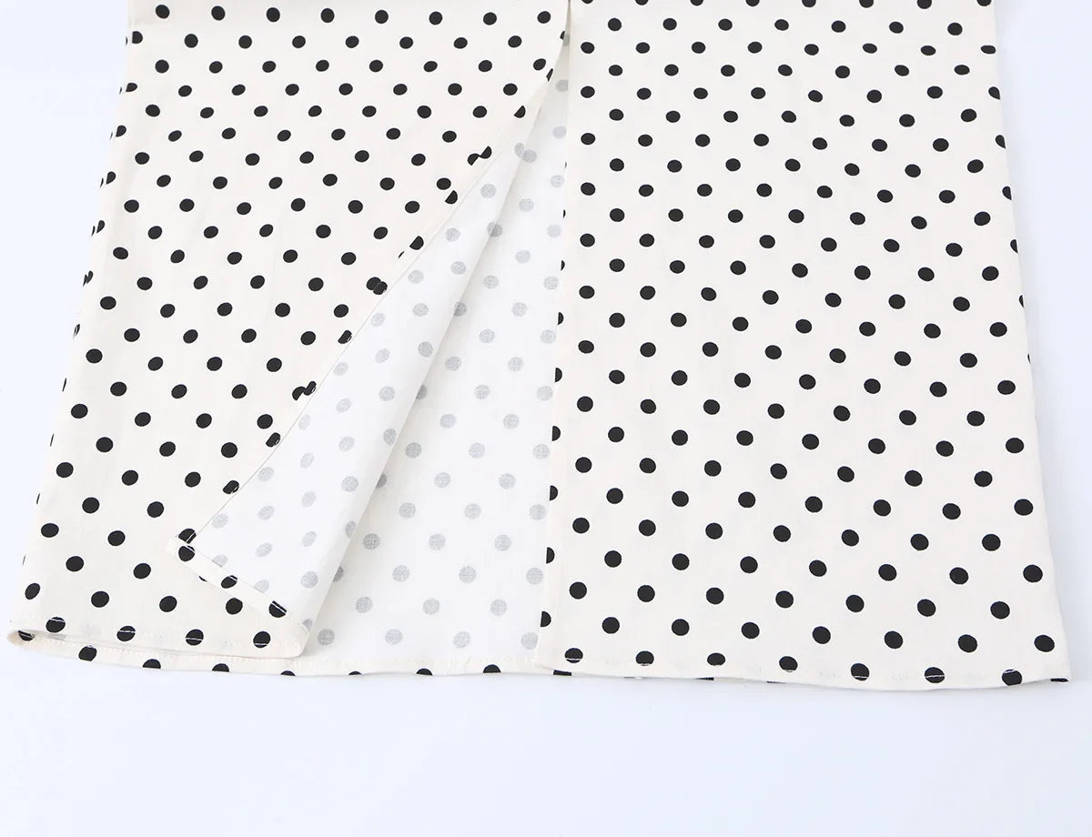 VOILA POLKA DOT MIDI DRESS