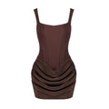 HADLEE CORSET RUCHED MINI DRESS