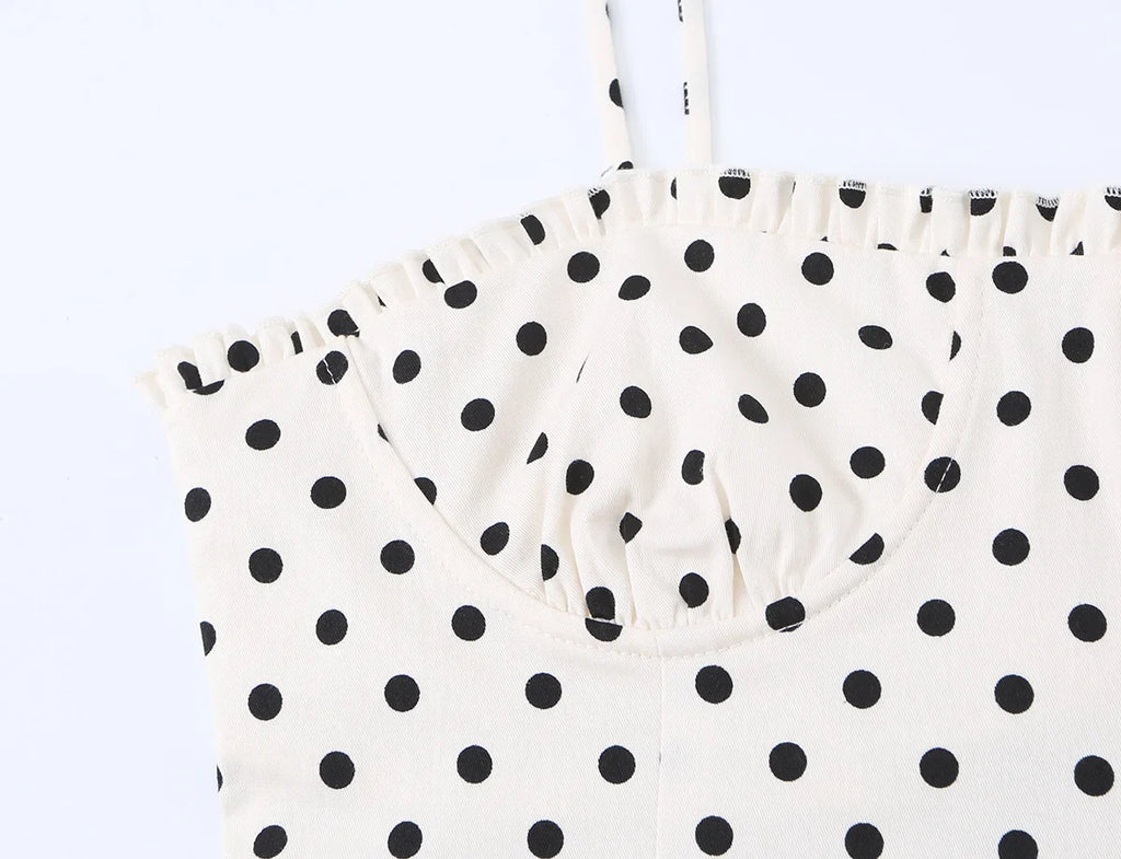 VOILA POLKA DOT MIDI DRESS