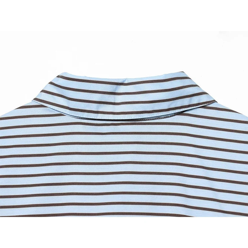 YENKYE New 2026 Striped Loose Shirt Women Front Button Long Sleeve Lapel Collar Casual Spring Shirts
