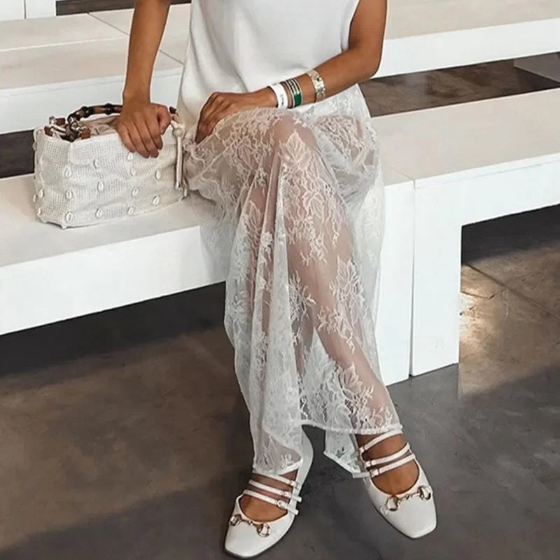 KAREN LACE SKIRT