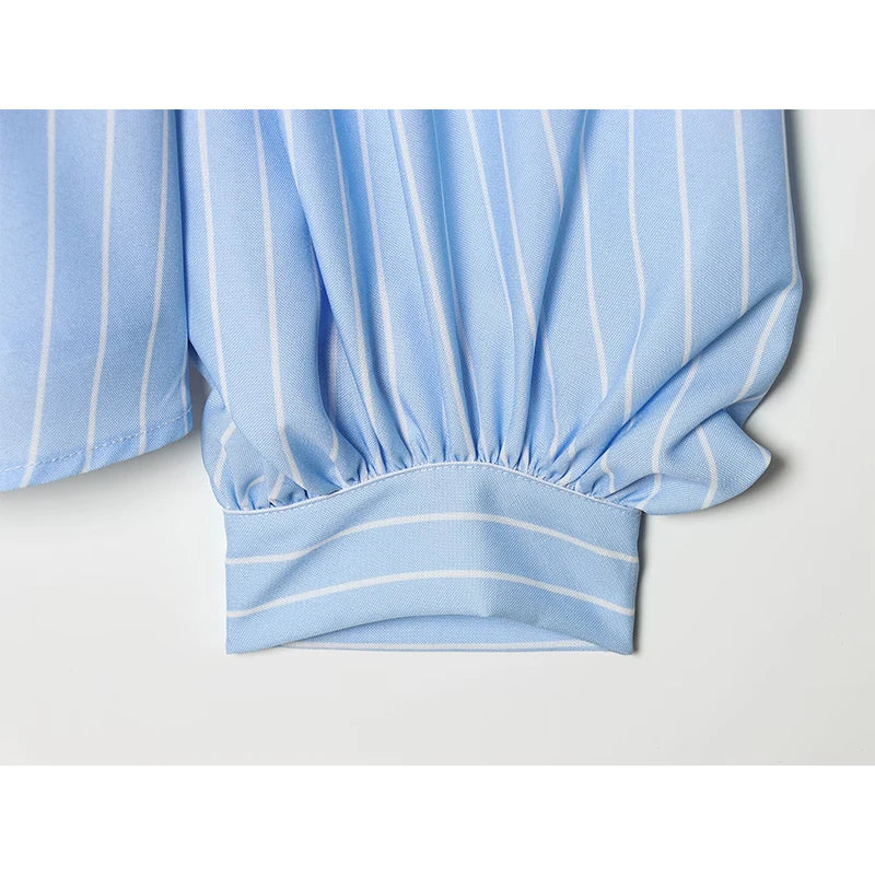 MIRELI PUFF SLEEVE STRIPED SHIRT
