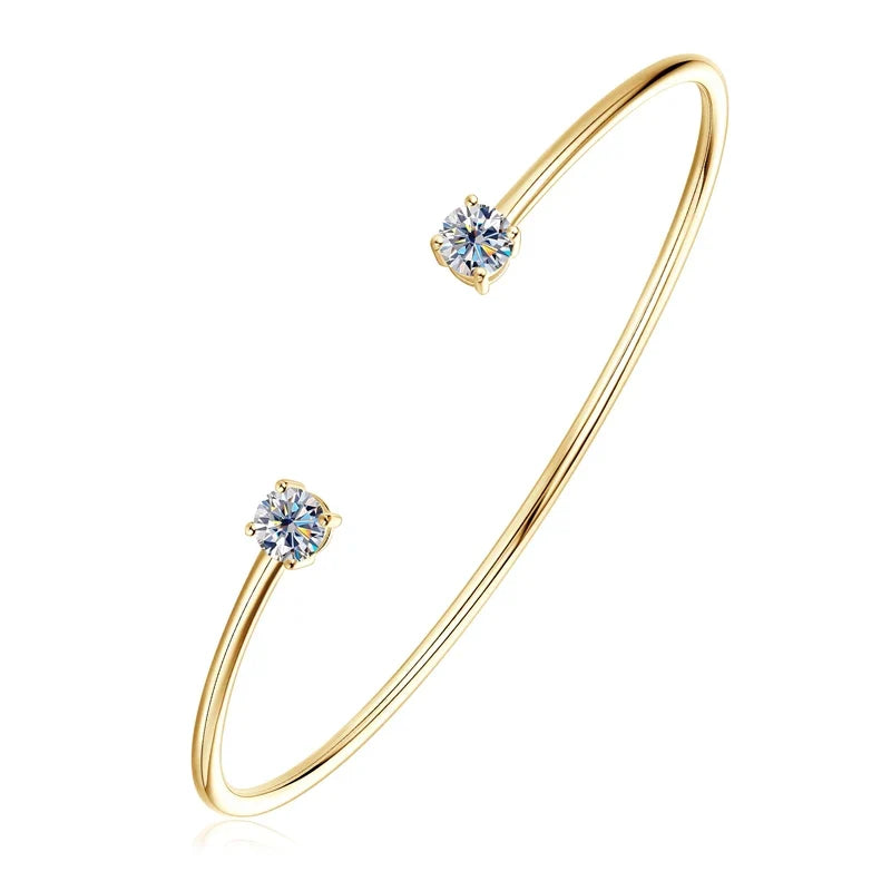 AISHA MOISSANITE BANGLE CUFF