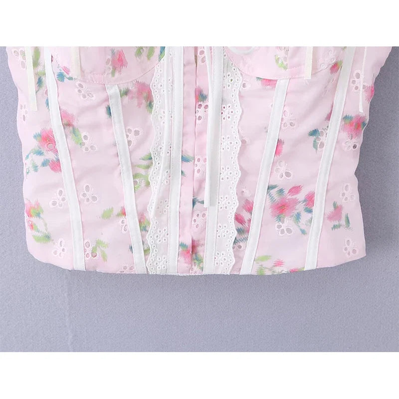 TIA FLORAL CORSET TOP