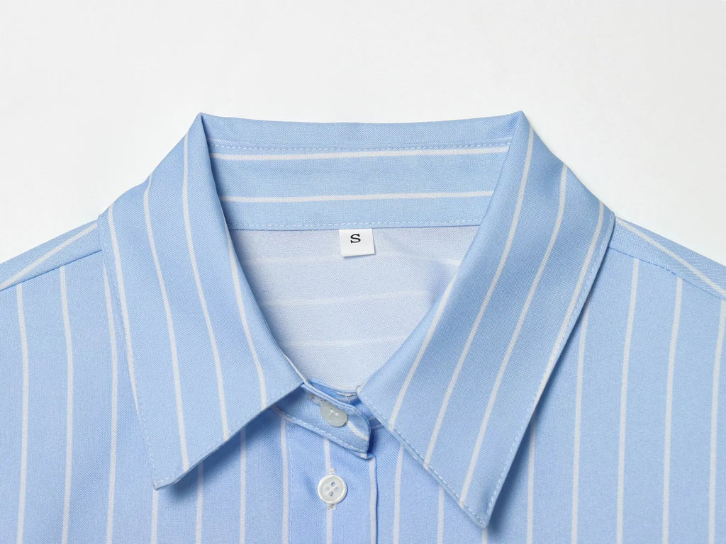 MIRELI PUFF SLEEVE STRIPED SHIRT