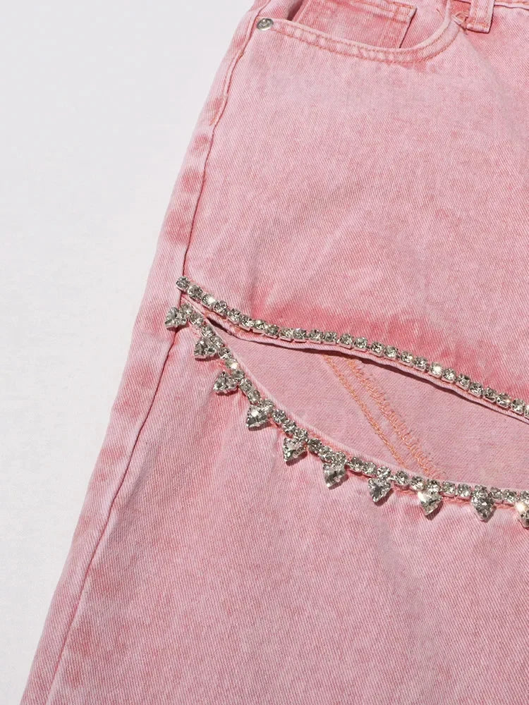 SINDI CUT OUT CRYSTAL JEANS