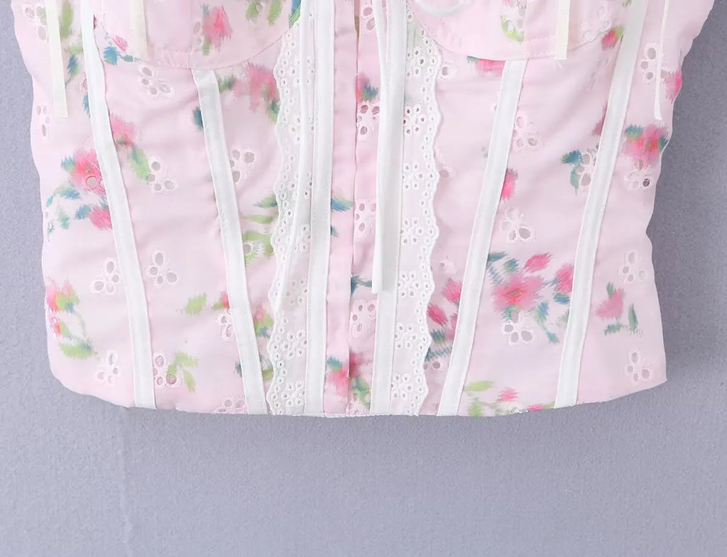 TIA FLORAL CORSET TOP