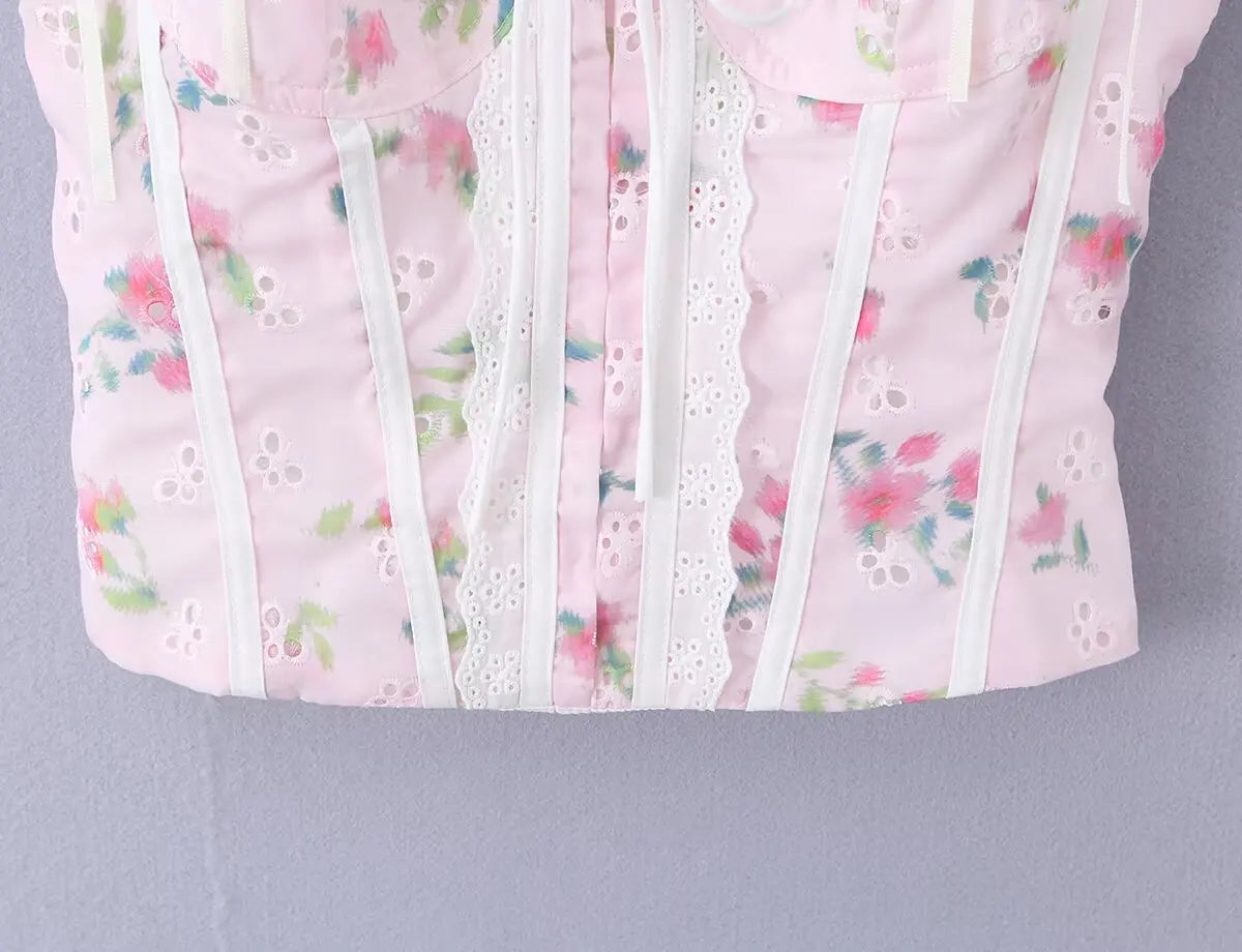 TIA FLORAL CORSET TOP