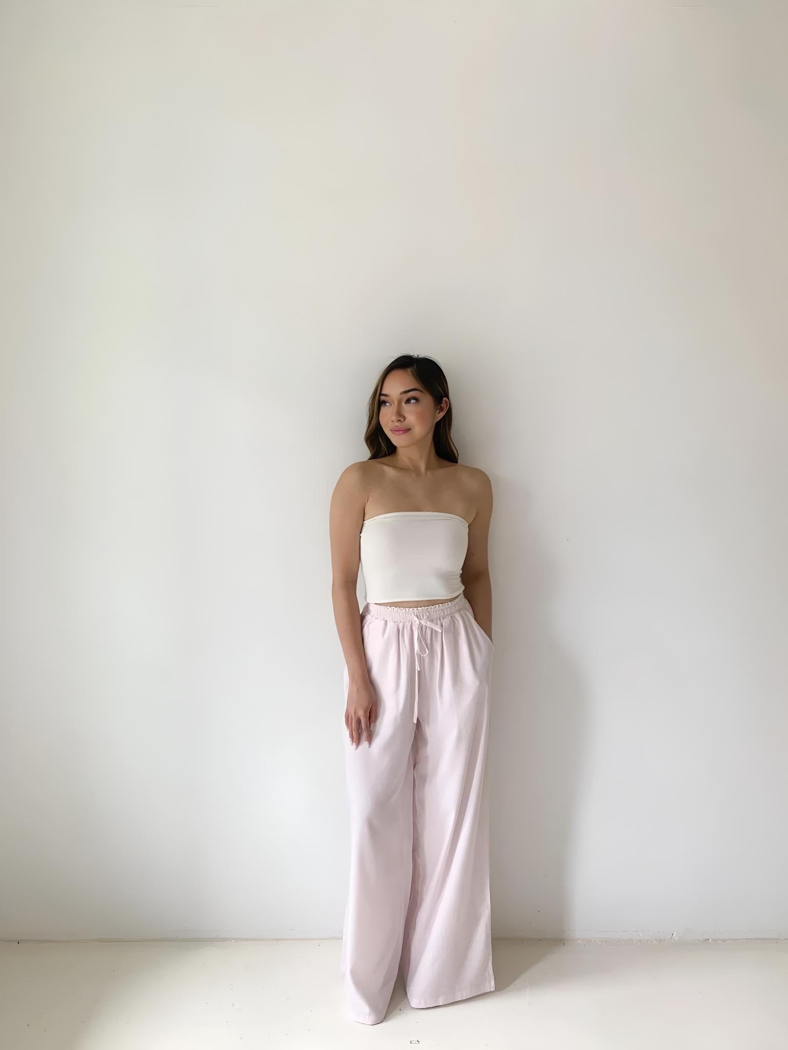SOLENE STRIPED TWO PIECE SET PINK