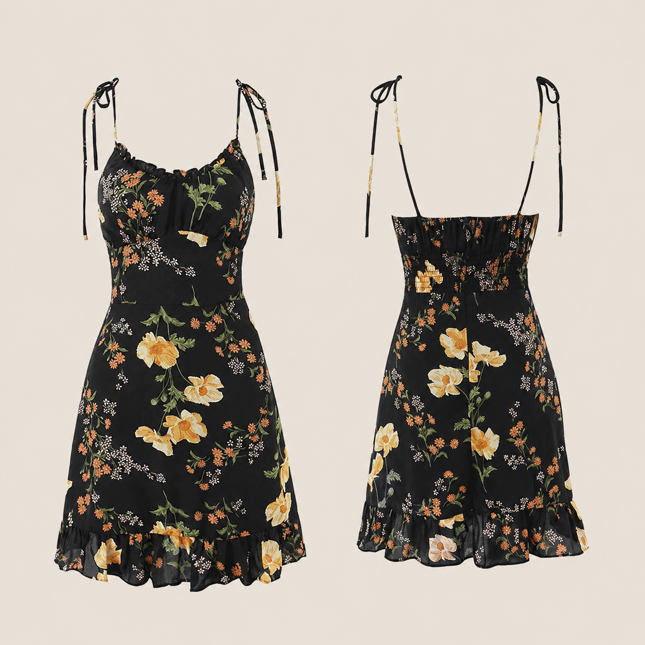 SARA FLORAL MINI DRES