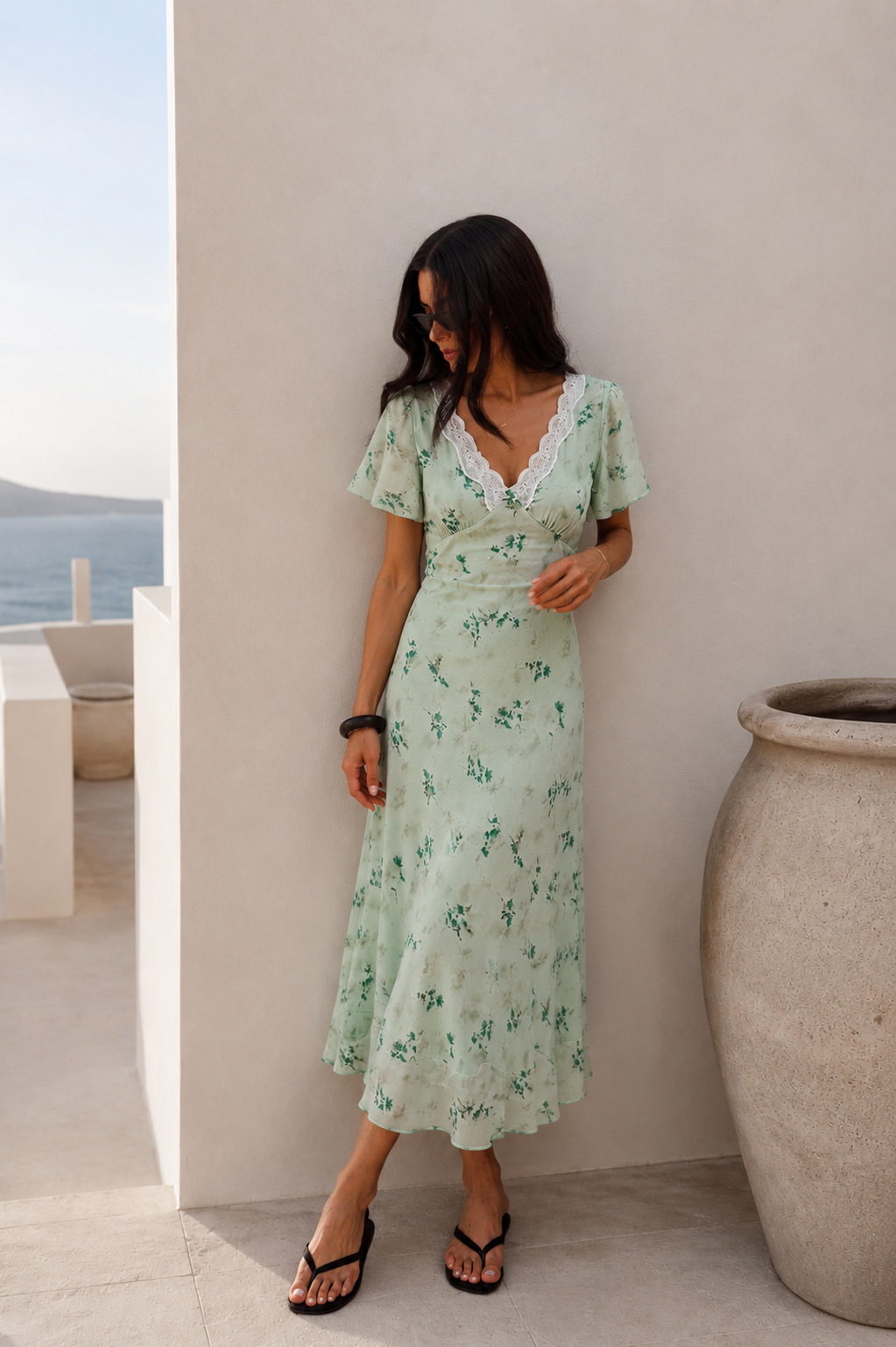 ARABELA FLORAL MIDI DRESS