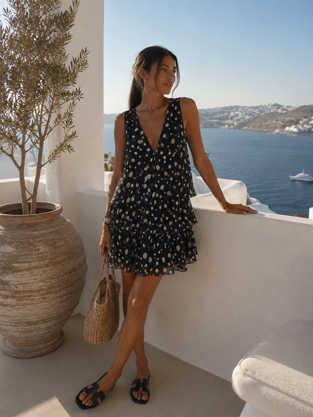 CYNTI POLKA DOT MINI DRESS