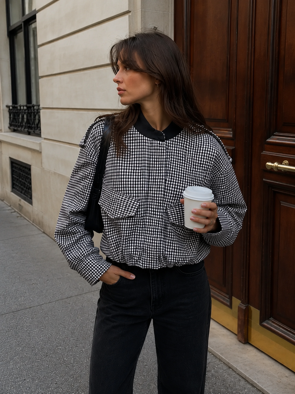 MIKAS PLAID JACKET