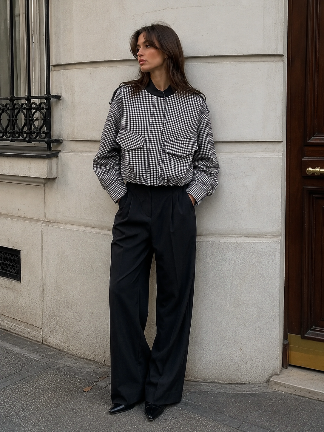 MIKAS PLAID JACKET