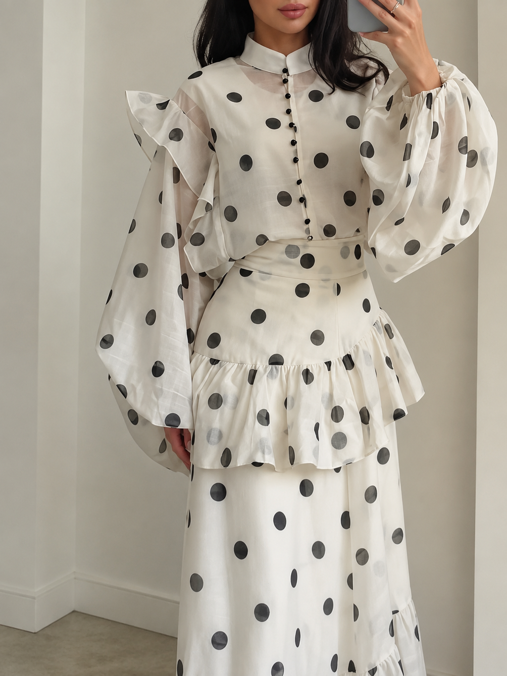 LARA POLKA DOT TWO PIECE SET