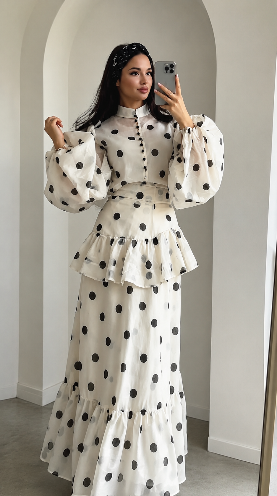 LARA POLKA DOT TWO PIECE SET
