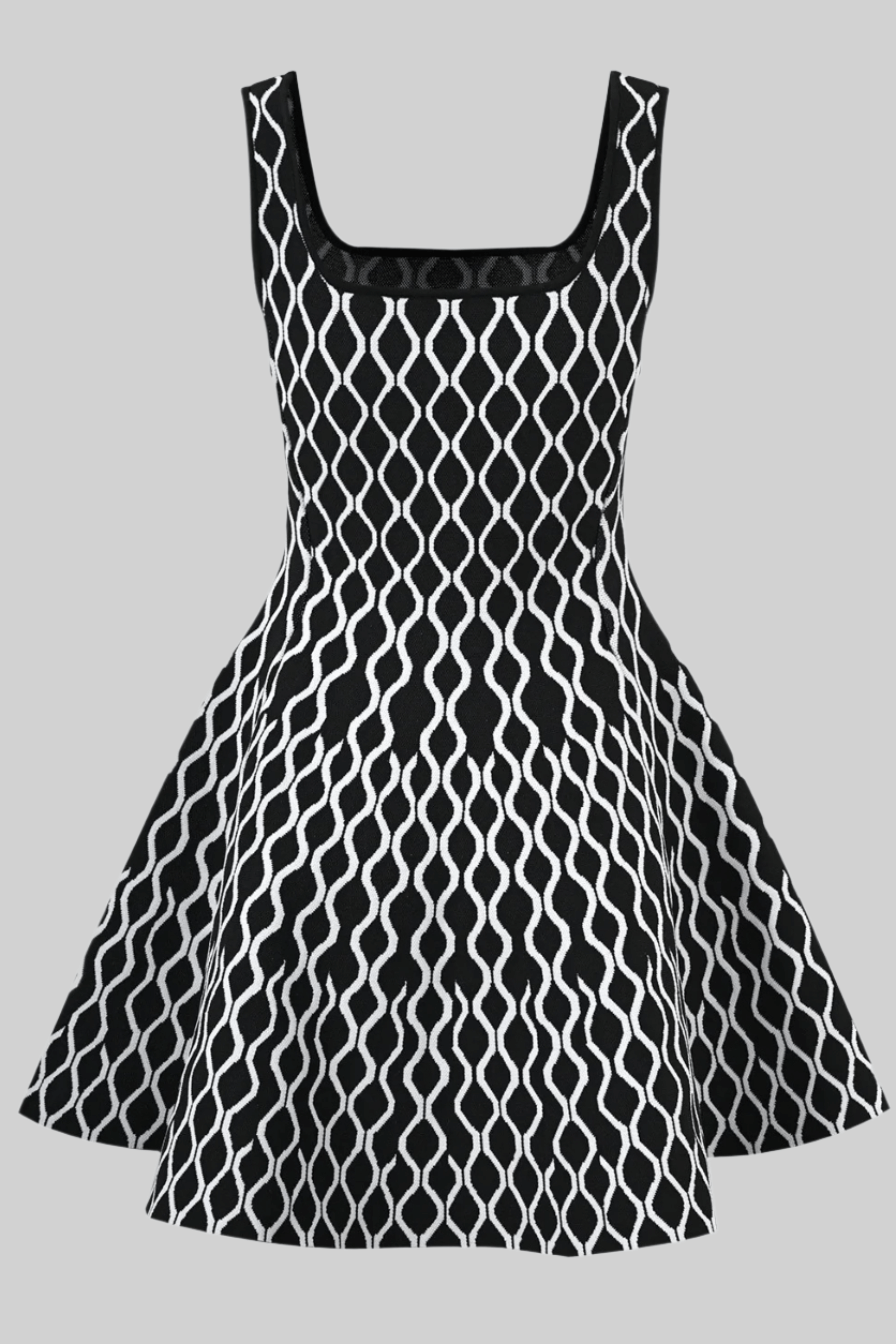 NELA PLAID MINI DRESS BLACK